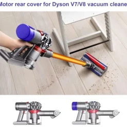 Motorbagdæksel og bageste HEPA-filter konverteringssæt kompatibel med Dyson V7 og V8, præcis pasform i ABS, 2 adaptere til håndstøvsugerreparation