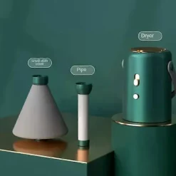 Multifunktionel, bærbar mini-tørretumbler til husholdningsbrug, tilgængelig til tørring af tøj, sko og kæledyrshår, velegnet til rejser, grøn Green