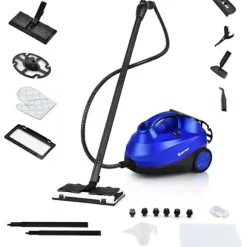 Multifunktionel Damprenser 2000W COSTWAY Bedbugs - 1,5L Tank, 19 Tilbehør, 4,0 Bar - LED Indikator - 108℃ - Støvmider Blå Blå