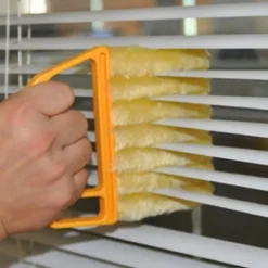 Multifunktionel rengøringsbørste til persienner, gardiner, klimaanlægsventilatorer, støvfjerning og sprækker (1-pak) Yellow