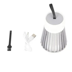 Myggelampe med Lav Støj og Lav Stråling, USB-opladning, Multifunktionel, Bærbar Myggelampe til Hjem og Camping Grå (LGL) Grey [Straight Plug Model]