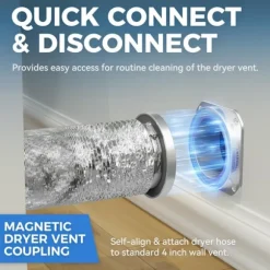 Nem Installation Magnetiske Tørretumblerudluftningsadaptere 180 Graders Albueforbindelse