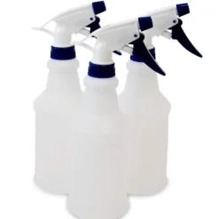 16oz Plastik Sprayflasker, Tomme og Genanvendelige til Rengøringsmidler, Vand, Bilpleje eller Badeværelse og Køkken, Kommerciel og Privat, 3 stk.