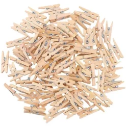 100-pak - Mini træ klemmer - (2,5 cm) Træ[GKS} Tree Träd