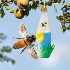 10-pak blomsterformet fluefælde til haven, hjemmet, skadedyrsbekæmpelse, mini genanvendelig udendørs praktisk insektfanger
