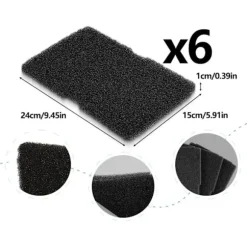 10-pak Cylinda tørretumbler fordamperfiltersvamp 2964840100-FF- 10pcs