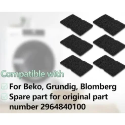 10-pak Cylinda tørretumbler fordamperfiltersvamp 2964840100-FF- 10pcs