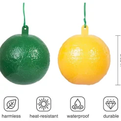 4-pak fluekugle frugtflue citrus stor frugtflue klæbrig bord frugtfluebold frugtbutik frugtflue sticky needle bifælde (gul + grøn)