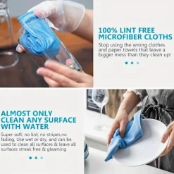 6-pak Mikrofiber Glasrenseklude - Stribefrit, Til Vinduer/Bil/Spejle, Genanvendelige Multi-Colors 6 PCS