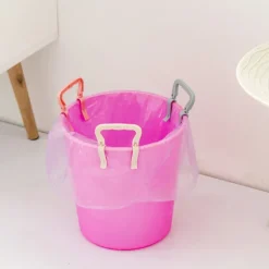 3-pak skraldeposeholderclips, U-formet håndtag skraldeposefikser, genanvendelige plastikbeholderclips for at forhindre glidning, køkkenorganisator til skraldespande pink | Fyndiq