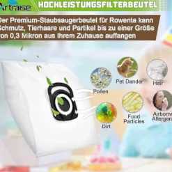 10-pak støvsugerposer - til Rowenta Hygiene + Zr200520, passer til Rowenta Compact Power_qudddd