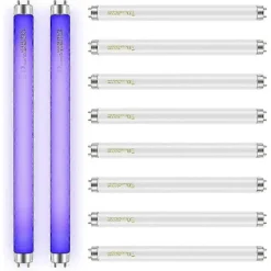 10-pak 10W Insektlampe Pærer, T8 F10W 13" Udskiftningsrør til Indendørs Insektbekæmpere