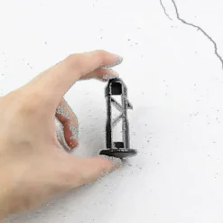 Par Hængselbolte Hængselstifter til Skraldespands låg Passer til 240/120/100/60l Udendørs Affaldsspande, 65mm X 18mm, Sort Plastik