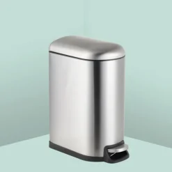 Pedalspand, 10 liter metal, blødt lukkende låg