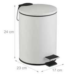 Pedalspand til badeværelse, 3 l – Soft-Close, håndfri