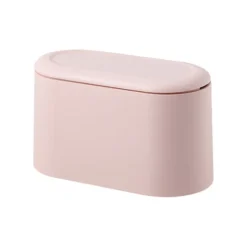 (Pink) Bordskurv med låg, Mini bordskurv til køkken,