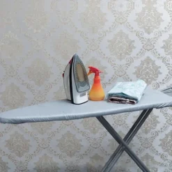 Polyester strygebrætbetræk Højtemperaturbestandigt dobbeltlags strygebrætbetræk Gray 120*37cm