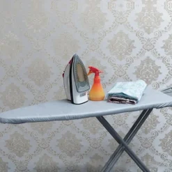 Polyester strygebrætbetræk Højtemperaturbestandigt dobbeltlags strygebrætbetræk Gray 120*37cm