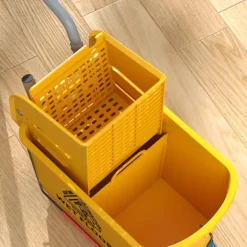 Rengøringsvogn med hjul, 20L Kapacitet, Gul
