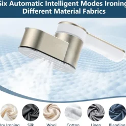 Rese Mini Steamer Bærbar LED Tøjdamper - 6 Smarte Tilstande - 9s Hurtig Opvarmning - 1200w Tøjdamper - Guld