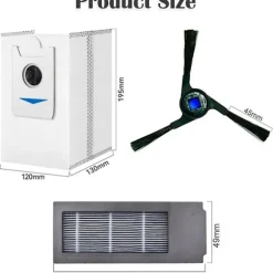 Reservedele Tilbehør Til Ecovacs Deebot X2 Omni Robotstøvsuger (Sidebørster, Filtre, Støvposer, Mopper)