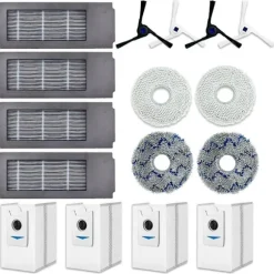 Reservedele Tilbehør Til Ecovacs Deebot X2 Omni Robotstøvsuger (Sidebørster, Filtre, Støvposer, Mopper)