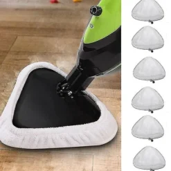 [RM] 6 stk. mikrofiber moppepuder rengøringspuder erstatningsmoppe kompatibel med H2o X5 H20 vaskbar