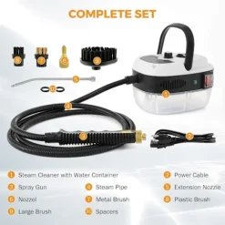 [RM]2500W Car Steam Cleaner for Auto Detailing High Pressure Handheld Steam Cleaner with Water Tank Portable Electric Steam Cleaning Machine H