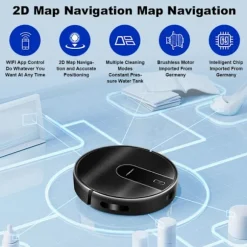 Robotstøvsuger - Liectroux - N7S-U - Gyroskopnavigation - Batteri 5200mAh - Fugtig/Tør Rengøring