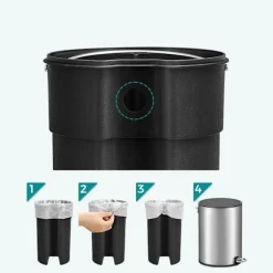 Rootz kosmetikspand - Opbevaringsspande - 3 liter kosmetikspand - Indvendig beholder med håndtag - Skraldespand - Lille kosmetikspand - Mini skraldesp | Fyndiq