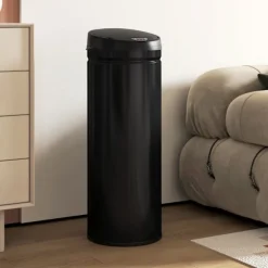 Rootz 50L sensor affaldsbeholder - Automatisk skraldespand - Berøringsfri beholder - Soft-Close funktion - Sort rustfrit stål