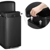 Rootz Pedalspand 30 L - Skraldespande - Sort - 34,5 x 61,5 x 27,5 cm (BxH x D)