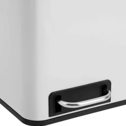 Rootz skraldespand - 30 L - Pedalspand - Indvendig beholder - 2x 15 L - Metal - Hvid - Affaldsseparering - Soft Close - Lufttæt - 41 x 36 x (47-73,5) | Fyndiq