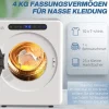 Rootz tørretumbler - Kompakt tørretumbler - Minitørrer - Touch Control - 49cm x 43cm x 61cm - 6 programmer, 4 kg Kapacitet, Hvid