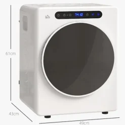 Rootz tørretumbler - Kompakt tørretumbler - Minitørrer - Touch Control - 49cm x 43cm x 61cm - 6 programmer, 4 kg Kapacitet, Hvid