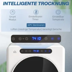 Rootz tørretumbler - Kompakt tørretumbler - Minitørrer - Touch Control - 49cm x 43cm x 61cm - 6 programmer, 4 kg Kapacitet, Hvid
