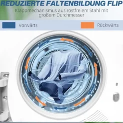 Rootz Tumble Dryer - Tøjtørrer - Ventet tørretumbler - UV -desinfektion - Kompakt 4 kg kapacitet - 48 cm x 40 cm x 56 cm - Rustfrit stål - Hvid