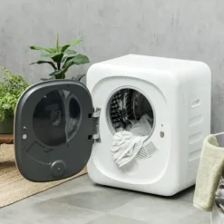 Rootz Tumble Dryer - Tøjtørrer - Ventet tørretumbler - UV -desinfektion - Kompakt 4 kg kapacitet - 48 cm x 40 cm x 56 cm - Rustfrit stål - Hvid