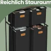 Rootz vaskeri -kurv - vaskeri - Hæmmer med hjul - 150L kapacitet - let mobilitet - 72,4 cm x 33 cm x 109,1 cm