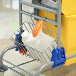 Rullende rengøringsspand, 26L, plastik, metalhåndtag