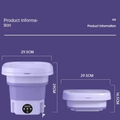 Sammenfoldelig Vaskemaskine Vaskemaskiner LILLA EU EU purple EU-EU
