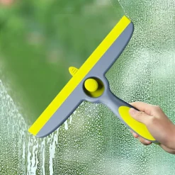 Silikone Skraber, Lille Ergonomisk Skraber og Rengøringsværktøj til Bruseglas, Vinduer, Biler, Badeværelsesoverflader Green
