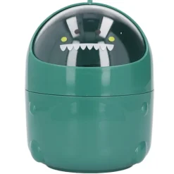 Skrivebordsaffaldsspand Baby Dinosaur Stil Stor Mund Aftageligt Design Skridsikker Bund Holdbar Plast Mini Affaldsspand Grøn Baby Dinosaur