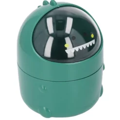 Skrivebordsaffaldsspand Baby Dinosaur Stil Stor Mund Aftageligt Design Skridsikker Bund Holdbar Plast Mini Affaldsspand Grøn Baby Dinosaur