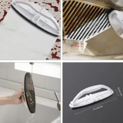 Skrubbebørste med sæbedispenser, svampeskrubber til køkkenvask og bordplader, ergonomisk håndtag, rengøringsværktøj til flere overflader til gryder og pander | Fyndiq