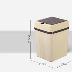Smart Sensor 12L Automatisk Berøringsfri Skraldespand Batteridrevet Khaki Hjemme Affaldsspand