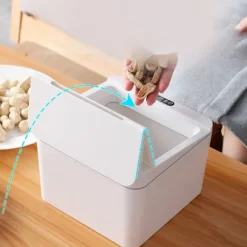 Smart Sensor Skraldespand Multifunktionel Elektrisk Induktions Opbevaringsspand Skrivebord Bil Hvid