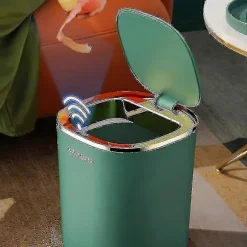 Smart Sensor Skraldespand Køkken Badeværelse Toilet Affaldsspand Bedste Automatiske Induktions Vandtætte Spand med Låg 12l (Hvid-WELLNGS