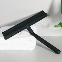 Sort Silikon Badeværelsesbruser Squeegee 21*16cm (Med Praktisk