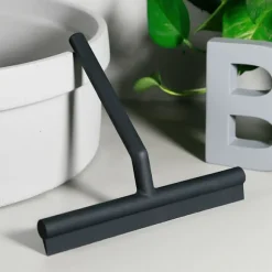Sort Silikon Badeværelsesbruser Squeegee 21*16cm (Med Praktisk